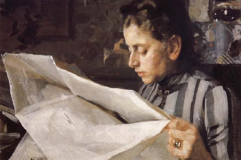 Anders Zorn Emma Zorn reading china oil painting image